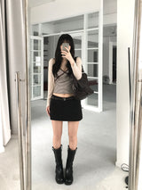 Vine Low-rise Mini Skirt (4 colors)