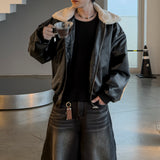 Sker leather aviator mustang jumper
