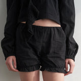 Mellow Cotton Bloomer Shorts_Black