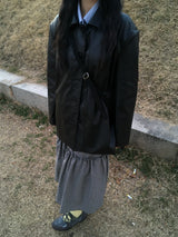 Leather Collar Jacket