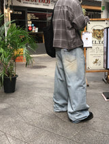 No.1393 A ポケットワイドデニムパンツ