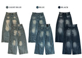 Dual Switch Gradient Flap Pocket ツーウェイスナップワイドパンツ (3 Colors)