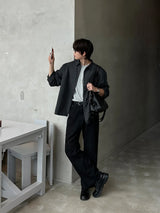 LMN Mer Oversized Fit Check Shirt (2 colors)