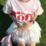 ロフ タイプ プレイ ドット Tシャツ [BERRY MILK]