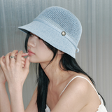 Band Paper Knit Bonnet Hat (Sky Blue)