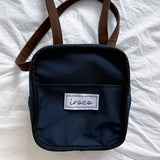 square suede bag _purple