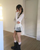 Niall Chiffon Frilled Layered Sleeveless Dress