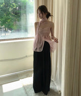 [ dewy ver 2 ]  airy duoble - frill chiffon bl  ( tie set ) 