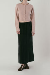 Basic round cardigan_pink