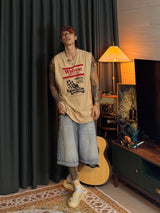 Milk Stripe Washed Bermuda Pants 2COLOR