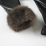 シックムードブラウンファーカーディガン