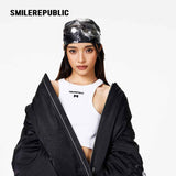 Black Rhinestone Embellished Shimmer Polyester Woven Ruched Sleeve Full Zip Bomber Jacket