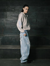 RAW CUT DENIM PANTS (LIGHT BLUE)