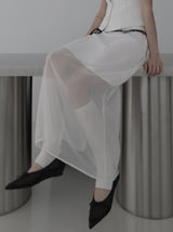 Ash Chiffon Long Skirt