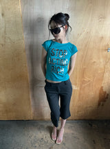 silver lettering tee