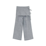 Skirt layered pants (Gray)