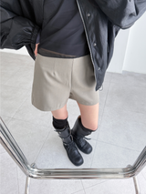 レイヤーバックルスカートパンツ (2color)