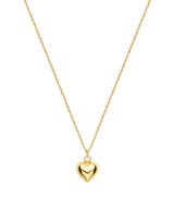 [925 silver] Un.silver.10 / full heart necklace (10mm)(gold)