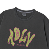 25SS VINTAGE FLOW FONT PIGMENT SHORT SLEEVE T-SHIRT CHARCOAL