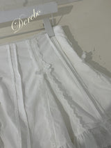 white bow A-line mini skirt