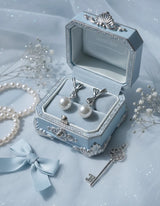 [Red Velvet Seulgi, KISS OF LIFE Belle Piercing] Dalia Ribbon and Pearl Piercing - Silver Color