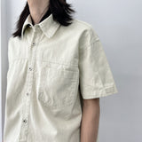 ミスト ベージュ ユーティリティ シャツ