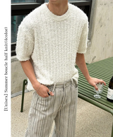[Unisex] サマーブークレハーフニット(4color)