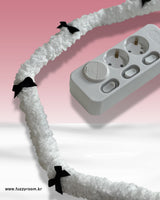 Fuzzy multi-tap_Ribbon_White (Black)