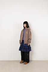 Twister Star Button Hoodie Zip-up - Brown    