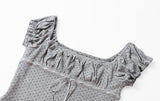 Rina Dot Frill Top