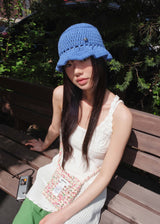 Coma Ruffle Beanie - Blue