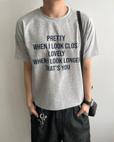 プリットクロッププリント半袖Tシャツ 3C