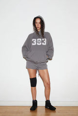 Sporty 333 hoodie - charcoal