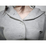 【MADE】button 2way zip-up, gray