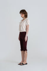 Dot button blouse_ivory