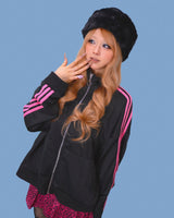 pinkie track jersey zip-up (3color)