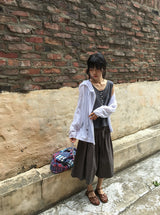 Libe Vintage Button Layered Sleeveless
