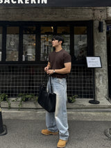 マッスルショルダーリブ半袖Tシャツ