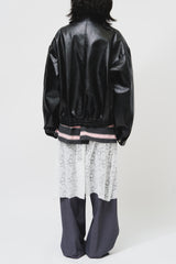 El Collarless Leather Jacket