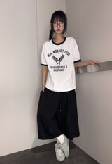 Buggy Ringer Letter Tattoo Oversized T-Shirt 3color