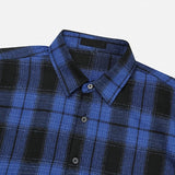 Ombre Over Check Crop Shirt
