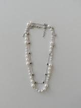 HEART WITH PEARL NECKLACE SET