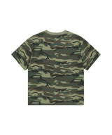 カモ パターン ベーシック ロゴ クロップ Tシャツ グリーン