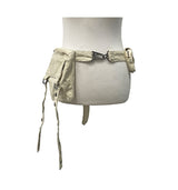 Button Strap Multi Pocket Belt Bag