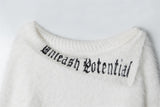 Potential Off-Shoulder Angora Knit