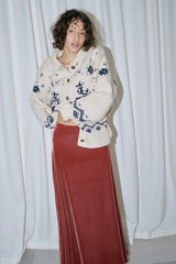 Cosmo velvet skirt_brick