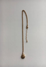 Matt antique shell long necklace