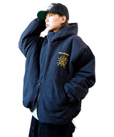 Oversized Two-Way Washed Puffer Jacket (6oz)