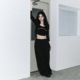 (2nd reorder) corset stud long sleeve - black