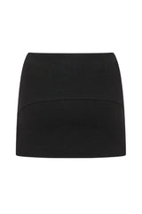  Eyelet slit skirt (black)